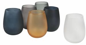 Set 6 BICCHIERI ACQUA Cala Dorada New in Vetro Multicolor, diametro 9 x altezza 11.5 cm