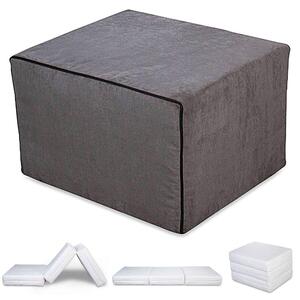 Futon pouf Letto FUTON VELVET Grigio