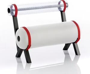 Panca L100 alluminio e PVC bianco opaco ZIBA, 56x106xH75 cm, peso sopportabile 150 kg