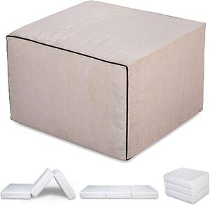 Futon pouf Letto FUTON VELVET Tortora