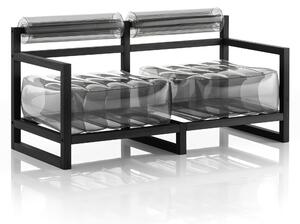 Divano Yoko eko struttura in legno nero, dimensioni 62x191xH70 cm peso 18,7 kg, seduta gonfiabile in TPU colore nero