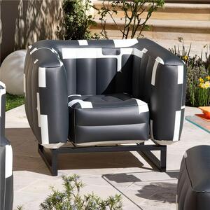 Poltrona copia YOMI LIGHT �OPEN BAR PINK� E ROSE DI SOCIETY OF WONDERLAND 70x83x h77 cm peso 12 kg, seduta gonfiabile in TPU colore nero
