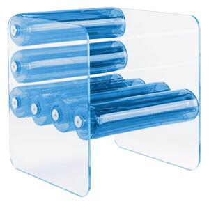 Poltrona di Design MW01 in Vetro temperato seduta ultra confortevole dimensioni 69,8x64,5xH72 cm peso 12 kg, Braccioli in vetro di sicurezza da 12 mm con asta in acciaio inox a specchio sul bordo del pavimento