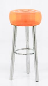 Sgabello helly eko struttura in alluminio, dimensioni 33x33xH45 cm peso 5 kg, seduta gonfiabile in TPU colore arancio