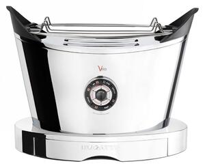 Tostapane di design Volo D�vor� � dotato di 4 funzioni: BROWNING fino a 6 livelli Dimensioni 32x20h 30 cm inox Lucido