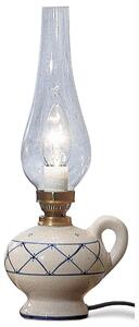 Applique Lume una Luce in materiale Ceramica decoro artigianale POMPEI CLASSIC Dimensioni 15x15x h 35 cm peso 1,1 kg - Attacco Lampada E27