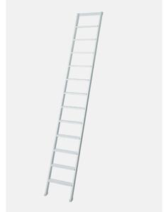 Scala da Appoggio UP 12 gradini Lunghezza 3,00 Mt in Faggio Massello Dimensioni 45x9x h 3,00 cm Peso 10,5 Kg colore legno laccato bianco