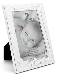 Cornice in metallo di colore argento 27x11 cm Baby - Zilverstad