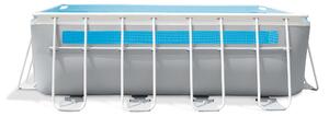 INTEX 26770NP - Piscina Prisma Frame Rettangolare Clearview Cm 400X200X122 Con Pompa Filtro, Telo Base, Telo Copertura, Scaletta