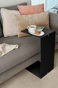Sidetable in metallo DOUBLE 60 , Dimensioni 30x38xh 60 cm che pu� essere utilizzato sia come tavolino di servizio lato divano sia come semplice comodino nero