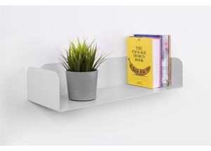 Mensola in metallo SMARTY da muro Minimal Dimensioni 60x20x h 12 cm Portata massima 17.8 kg in acciaio verniciato Bianco RAL 9003 liscio