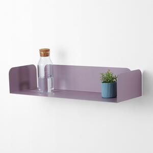Mensola in metallo SMARTY da muro Minimal Dimensioni 60x20x h 12 cm Portata massima 17.8 kg in acciaio verniciato Violetta RAL 4009