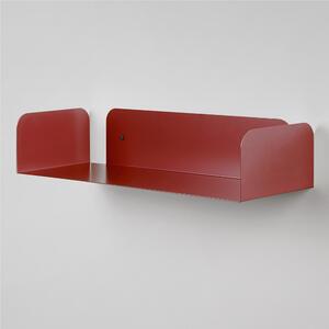 Mensola in metallo SMARTY da muro Minimal Dimensioni 60x20x h 12 cm Portata massima 17.8 kg in acciaio verniciato Rosso Terracotta