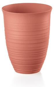 Bicchiere Alto tierra, ottenuto riciclando 4,5 bottiglie di plastica � 9,8xh12,4 cm - 520cc Post Consumed Recycled Poliestereastic, Terracotta