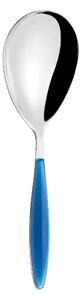 Cucchiaio Pala Risotto Feeling Guzzini 210 mm in acciaio 18/10 manico in ABS composizione in scatola regalo Blu