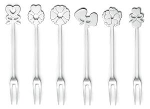 Forchette Aperitivo Set 6 pezzi serie LOVE lunghezza 13 cm in acciaio 18/10 in confezione regalo