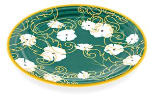 Piatto frutta Dessert in Melamina set da 6 pezzi Linea FUSION �20,4 cm realizzati con decoro studiato x la lavastoviglie VERDE