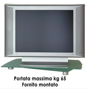 Porta TV girevole Giro Crystal 65 Dimensioni 65 x 37 x h5 cm Portata massima - 65 kg Plasma