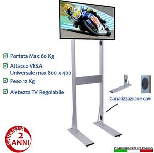 Maxi Piantana VideoWall per schermi da 42 pollici MP 42 55x54xh190 cm max. Portata 60 kg