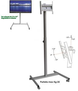 Piantana TOTEM Altezza regolabile Telescopica 900 1.40 max cm per schermi da 15 a 32 Pollici