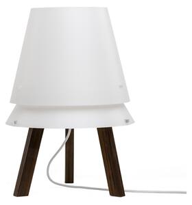 Lampada da tavolo con paralume in Polypropylene, struttura in legno LUCIO 35x35x50 h cm legno colore noce