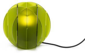 Abatjour in cristallo acrilico ALLEGRETTA 22x22x h22 cm peso 1,1 kg supporto metallo paralume Verde Chiaro Satinato