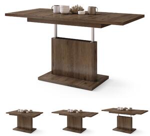 ASTON MINI Noce Elegante - MODERNO TAVOLINO DA SALOTTO TRASFORMABILE ALLUNGABILE SOLLEVABILE