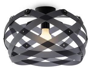 Lampadario a sospensione NUCLEA Piccolo �40 x h24cm - Peso 1,5 kg Supporto in Metallo Paralume in metacrilato Fum� Grigio Satinato