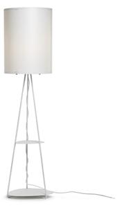 Lampada da terra e ripiano portaoggetti STONE � 46xh180 cm Struttura in metallo e ripiani portaoggetti verniciato BIANCO