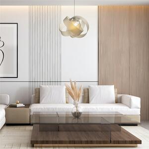 Lampadario a sospensione NUVOLA MAXI 1 Luce � 54x h 36 cm - Peso 3,5 kg 70W E27 HGS, 15 W LED Supporto in Metallo Paralume in metacrilato Trasparente Satinato