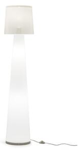 Lampada da terra in Polypropylene opale, base in metallo e dettagli in cristallo acrilico 37x37x h175 cm DIVA Avorio in polipropilene