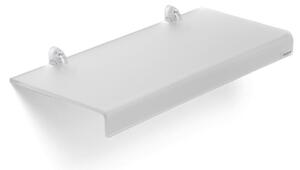 Mensola da muro 90x22 cm PLANA in metacrilato Plana grande Portata max: 12 kg fissaggio con supporti in policarbonato colore bianco satinato