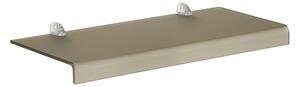 Mensola da muro in Cristallo acrilico Piccola PLANA Dimensioni 50x22 cm Portata max: 12 kg Trasparente, profondit� 22 cm Fum� Marrone Satinato