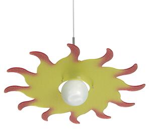Lampada a sospensione in cristallo acrilico per camerette SOL �50xh 13 cm colore giallo
