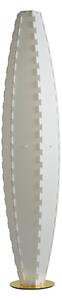 Piantana da Terra � 41xh185 cm Signora Pina Media con paralume in polipropilene bianco perlato base oro