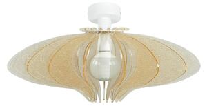 Plafoniera in metacrilato Texture Gold CIGNO � 52xh27 cm Struttura in metallo cromato verniciato bianco