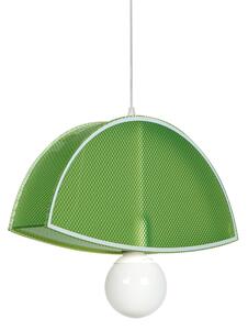 Sospensione in cristallo acrilico prismatico BLUNDER 42x42xh10 cm 1 luce verde trasparente