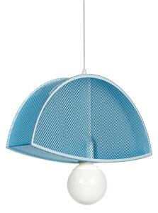 Sospensione in cristallo acrilico prismatico BLUNDER 42x42xh10 cm 1 luce Celeste trasparente