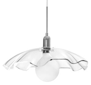 Lampada a Sospensione in Cristallo acrilico Medly �47Xh29 cm -1 kg Cavo di fissaggio acciaio colore sospensione Trasparente