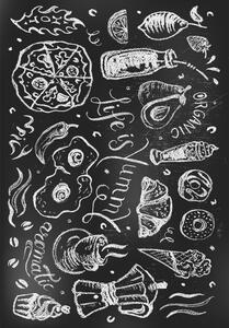 Tappeto nero lavabile 160x230 cm Life Is Yummy – Vitaus