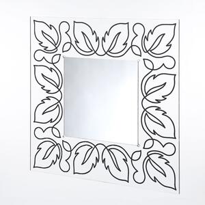 Specchio da muro 80xh80 cm FLORA spessore metacrilato 10 mm quadrato Nero