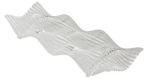 Centrotavola di forma rettangolare in metacrilato 45x15xh6 cm colore trasparente