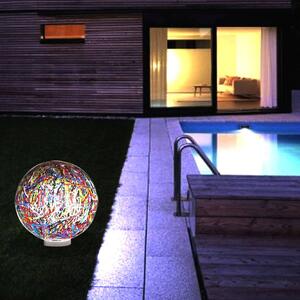 Lampada da appoggio per esterno e giardino RELOAD diametro 55 Multicolor materiale plastico termofuso riciclato