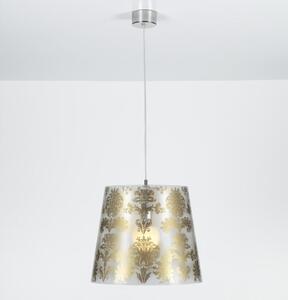 Lampadario a sospensione BABETTE �30xh27 cm Paralume Conico in Policarbonato Antiriflesso ORO 30W