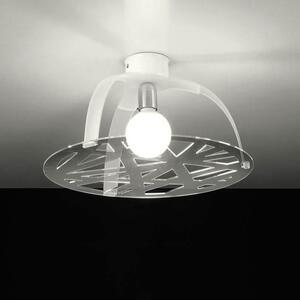 Plafoniera Morgana diametro 48xh26 cm in metacrilato sagoma circolare decoro geometrico 1xE27 Max 25W