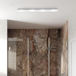 Plafoniera da soffitto Quadrata in Cristallo acrilico 4 Luci 122x22xh10 cm IP 20 - Attacco GX 53-1 bicolore bianco trasparente