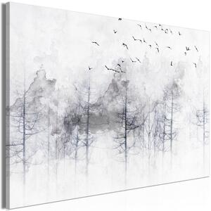 Quadro foresta invernale un pannello