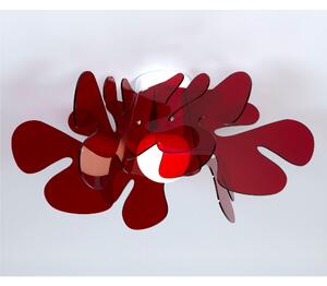Plafoniera da soffitto in metacrilato ARALIA �53xh23 cm Medio, Rosso trasparente