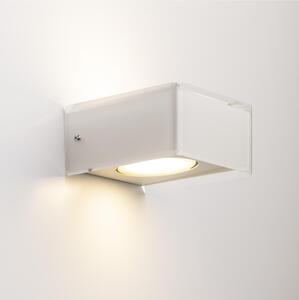 Applique 2 Luci in cristallo acrilico DOMINO 14x13x h 7 cm IP 20 Attacco GX53-1 bicolore bianco trasparente
