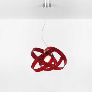 Sospensione in metacrilato NUVOLA � 56xh36 cm colore rosso trasparente